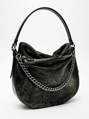 Jimmy Choo distressed leather Hobo Bag